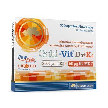 Витамин Д3 + K2 Olimp Gold-Vit D3 + K2 2000 IU/50 &micro;g 30 капсул
