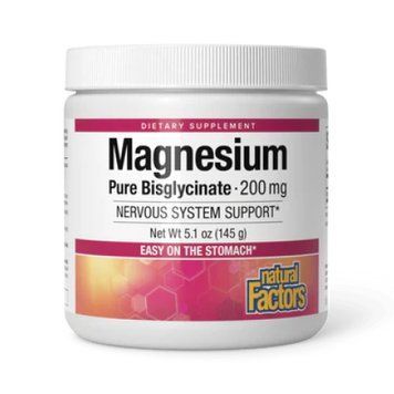 Магній Бісгліцинат Natural Factors Magnesium Bisglycinate 200mg 145 г Pure