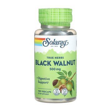 Черный орех Solaray Black Walnut 500mg 100 капсулы