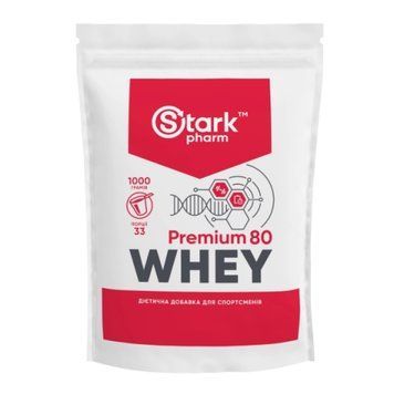 Сироватковий протеїн концентрат Stark Pharm Whey 80 1000 г Pure