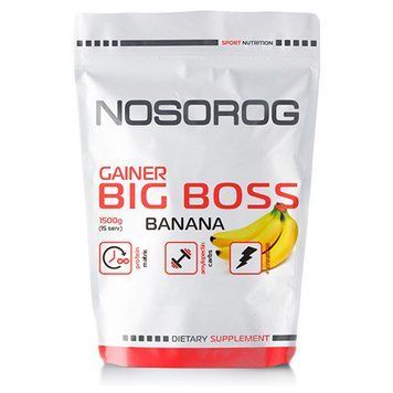 Гейнер для набора массы Nosorog Gainer Big Boss 1500 г носорог биг босс банан