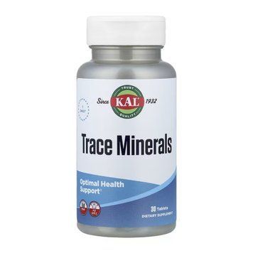 Мікроелементи мінерали для організму KAL Trace Minerals 30 Таблеток