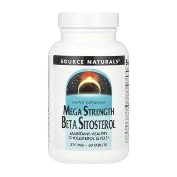 Бета Ситостерол Source Naturals Beta Sitosterol Mega Strength 375 mg 60 Таблеток