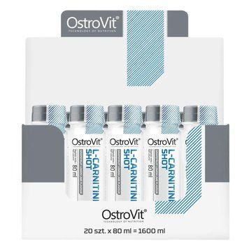 Л-карнітин шоти OstroVit L-Carnitine Shot 80 мл x 20 шт