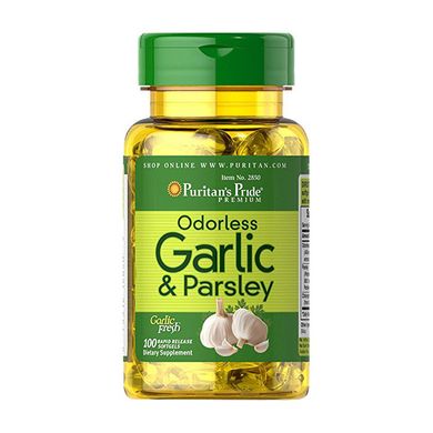 Экстракт чеснока Puritan's Pride Garlic & Parsley 100 капсул