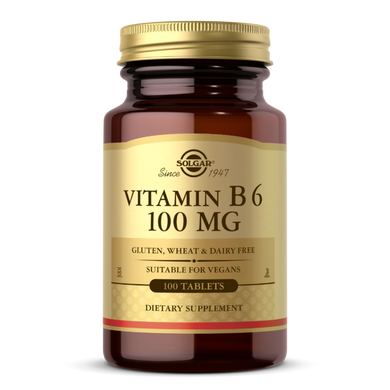 Вітамін В6 Solgar Vitamin B6 100 mg (100 таб) піридоксин