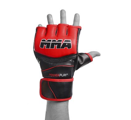 Перчатки для MMA PowerPlay 3055 красно-черные M
