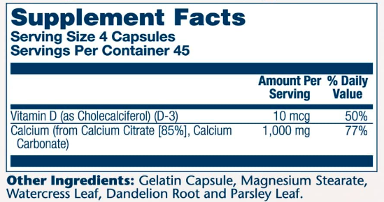 Кальций Д3 Solaray Calcium Citrate with Vit D-3 1000mg 90 капсул