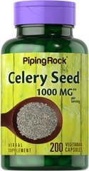 Семена сельдерея Piping Rock Celery Seed 1000 mg 200 капсул