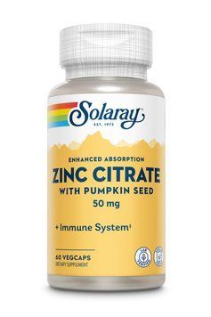 Цинк Solaray Zinc Citrate 50 mg 60 капсул