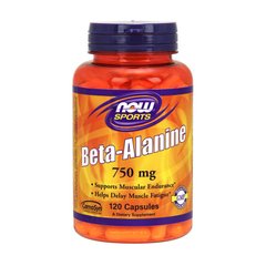 Бета аланін Now Foods Beta-Alanine 750 mg 120 капсул