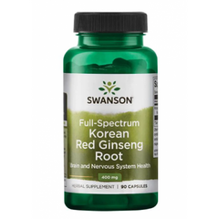 Женьшень Swanson Korean Red Ginseng Root 400 mg 90 капсул