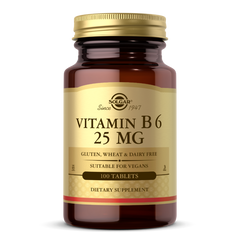 Витамин Б 6 Vitamin Solgar B6 25 mg (100 таб)