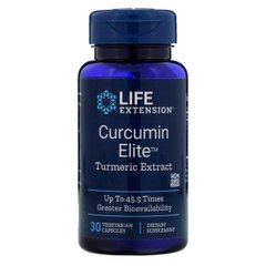 Экстракт куркумы, Curcumin Elite, Life Extension, 30 растительных капсул