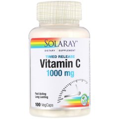 Вітамін С двофазним Вивільнення, Vitamin C, Solaray, 1000 мг, 100 капсул