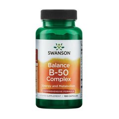Комплекс вітамінів групи Б Swanson Balance B-50 Complex 100 капсул