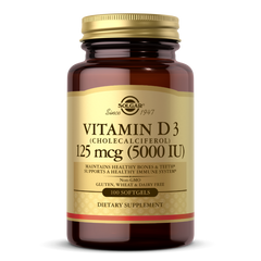 Витамин Д3 Solgar Vitamin D3 5000 IU 100 капсул