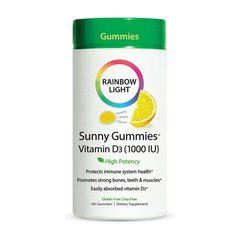 Витамин D3 Rainbow Light Sunny Gummies Vitamin D3 1000 IU 100 мармеладок