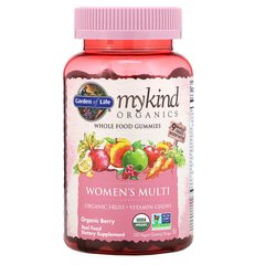 Органические Мультивитамины для женщин, органические ягоды, MyKind Organics, Garden of Life, 120 вегетарианских жевательных конфет