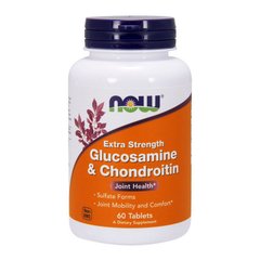 Глюкозамін хондроїтин Now Foods Glucosamine & Chondroitin Extra Strength 60 таб