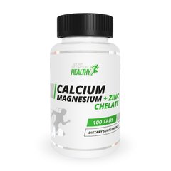 Кальций магний цинк Healthy Sport Nutrition MST Calcium Magnesium + Zinc Chelate 100 таблеток