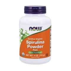 Спирулина Now Foods Spirulina Powder certified organic (113 г) нау фудс