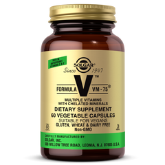 Мультивитаминная Формула, Formula VM-75 Vegetable Capsules, Solgar, 60 капсул