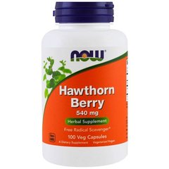 Глід Now Foods Hawthorn Berry 540 mg 100 капсул