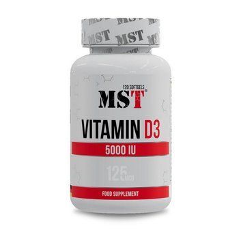 Вітамін Д3 MST Vitamin D3 5000 IU 125 mcg 120 мʼяких капсул