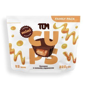 ТОМ Цукерки з солоною карамеллю чорний шоколад - Family Pack 225 г
