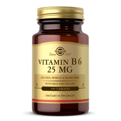 Вітамін Б 6 Vitamin Solgar B6 25 mg (100 таб)