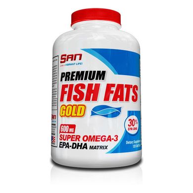 Омега 3 SAN Fish Fats Gold 120 капс риб'ячий жир