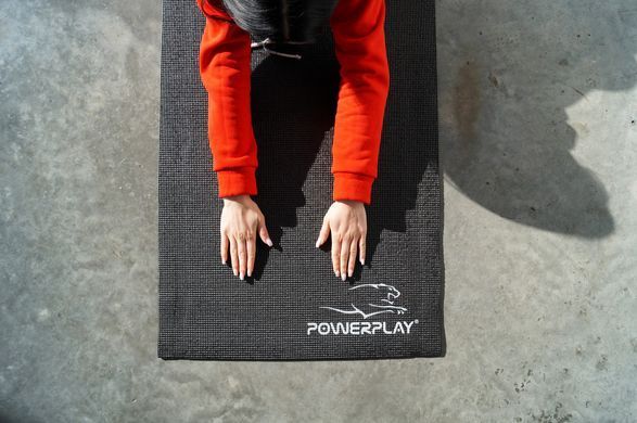 Килимок для йоги та фітнесу PowerPlay 4010 (173*61*0.6) Black