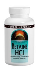 Бетаїн HCI 650мг, Source Naturals, 90 таблеток