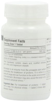 Бромелайн 500мг, Source Naturals, 60 таблеток
