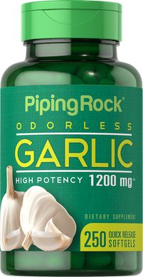 Экстракт чеснока Piping Rock Odorless Garlic 1200 mg 250 капсул