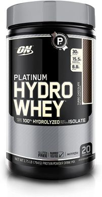 Сироватковий протеїн гідролізат Optimum Nutrition Platinum Hydro Whey (795 г) шоколад