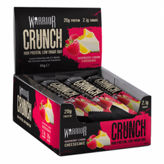 Фитнес батончики Warrior Crunch, High Protein, Low Sugar Bar 12x64 г Raspberry Lemon Cheesecace