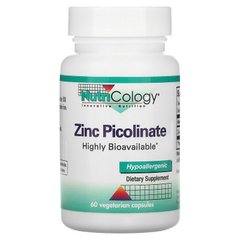 Цинк Пиколинат, Zinc Picolinate, Nutricology, 60 вегетарианских капсул