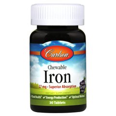 Хелатне Залізо Carlson Labs Chewable Iron 27 мг 60 таблеток