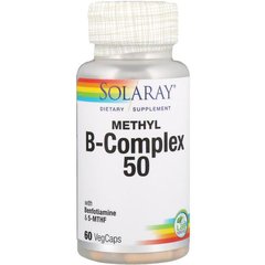 Комплекс вітамінів групи Б Solaray Methyl B-Complex 50 60 капсул