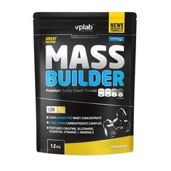 Гейнер для набору маси VP Lab Mass Builder 1200 г мас більдер strawberry yoghurt