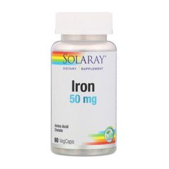 Залізо Solaray Iron 50 mg 60 капсул