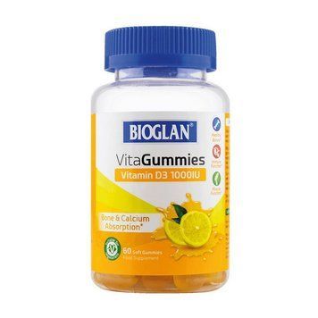 Вітамін Д3 Bioglan VitaGummies Vitamin D3 1000 IU 60 жувальних цукерок lemon