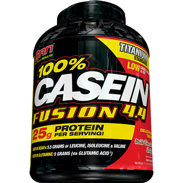 Казеїн SAN 100% Casein Fusion (1,8 кг) ваніль