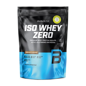 Сироватковий протеїн ізолят BioTech Iso Whey Zero 454 г hazelnut