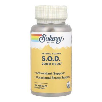 Супероксиддисмутаза Solaray SOD 2000 400 mg 100 вег. капсул