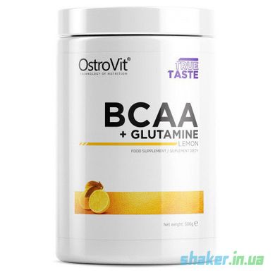 БЦАА OstroVit 100% BCAA+Glutamine 500 г с глютамином lemon