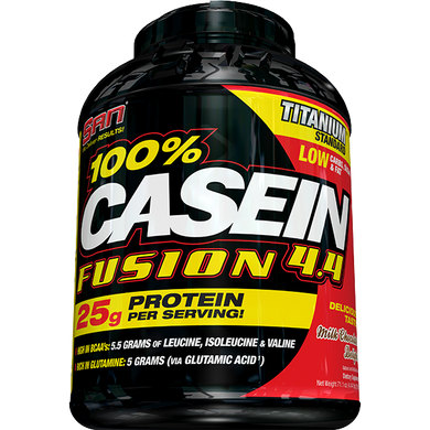 Казеїн SAN 100% Casein Fusion (1,8 кг) ваніль