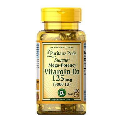 Вітамін Д3 Puritan's Pride Vitamin D3 125 mcg (100 капс)